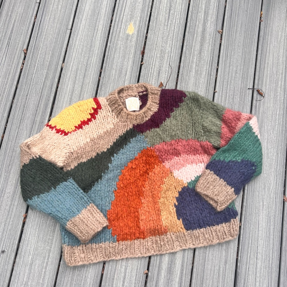 Suzie Kondi The Emilia Jooshi Handknit sweater. Size XS